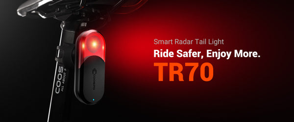 Coospo TR70 radar trasero bicicleta vista frontal