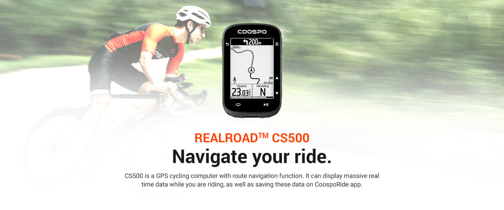 Coospo CS500 ciclocomputador GPS 2.6 pulgadas vista frontal