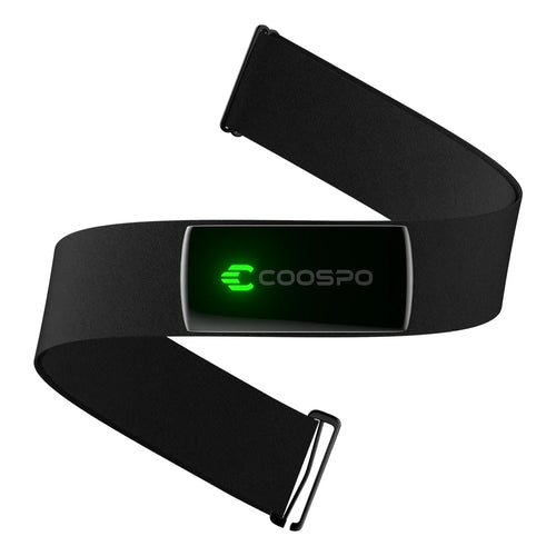 Coospo H9Z banda cardiaca pecho recargable vista completa
