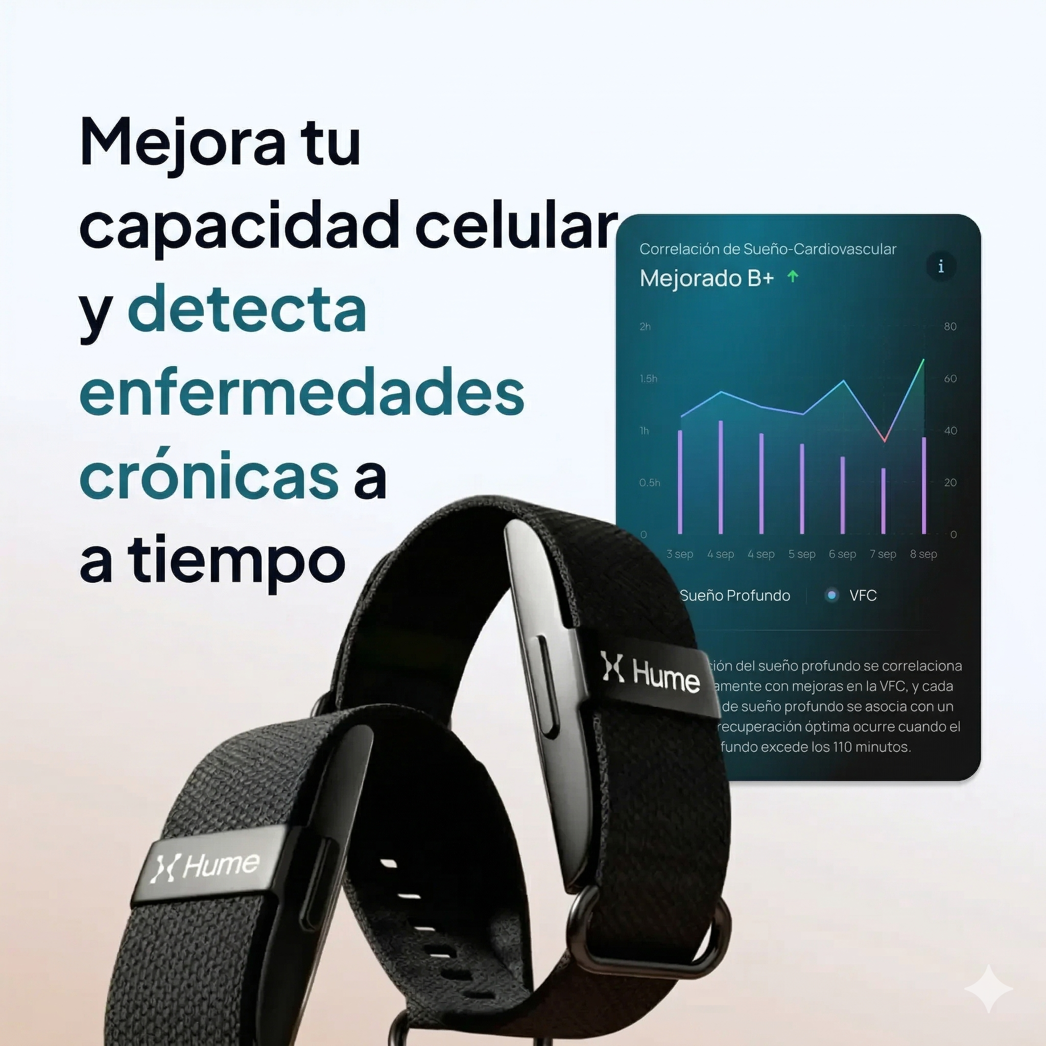Hume Health Band wearable bienestar monitoreo continuo - SportBest Chile