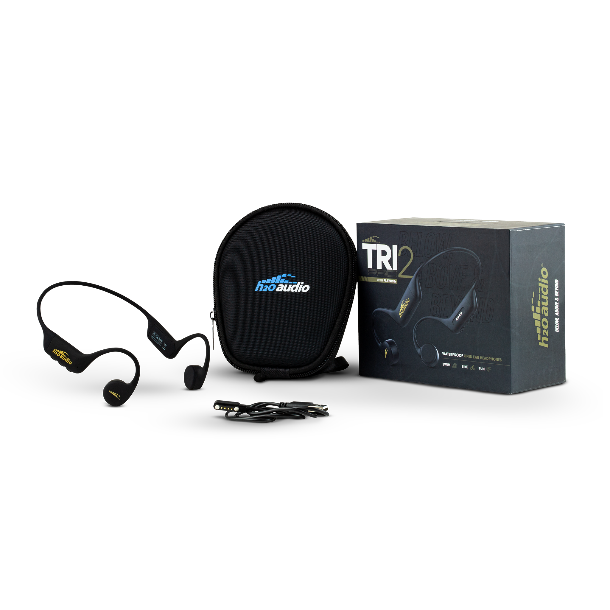H2O Audio TRI 2 PRO Multi-Sport Headphones with BT & MP3 & PLAYLIST+, vista 6