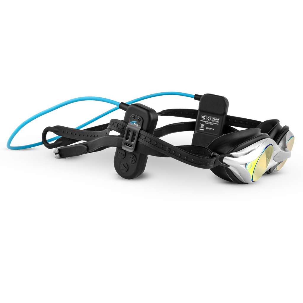 H2O Audio SONAR 2 PRO montado en gafas natacion - SportBest Chile