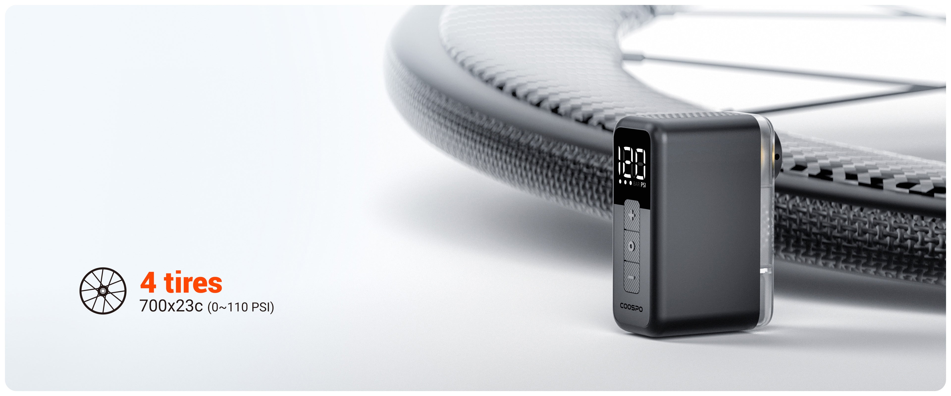 Coospo X1 carga USB-C 40 minutos bateria portatil bicicleta