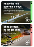 Coospo TR70 pantalla Garmin Edge vehiculo detectado radar